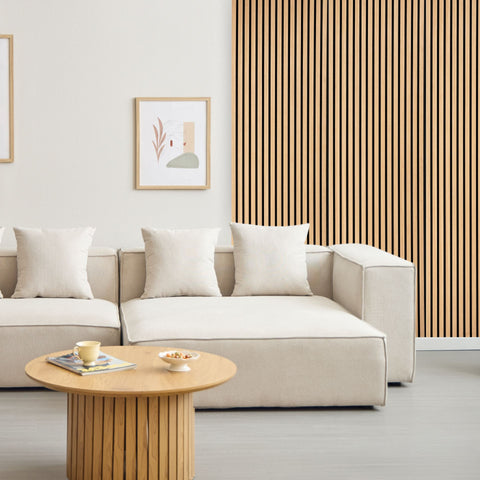 Akustikpaneel in Eichenfurnier 2400x520x18 mm