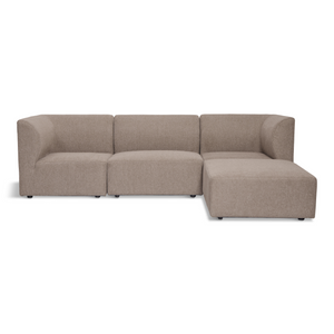 Emilia Modulsofa in Sand, 3 Module mit rechter und linker Chaiselongue L: 243 x T: 158 x H: 72 cm