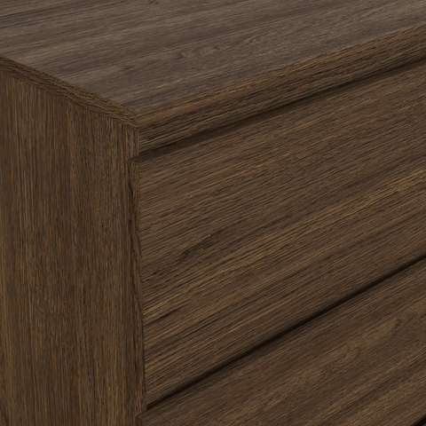 Kommode Maise H:70 x B:138 x B:41 cm mit 6 Schubladen in Räuchereichenoptik