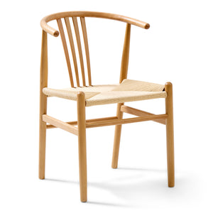 Naomi Esszimmerstuhl aus Buche mit Sitzgeflecht