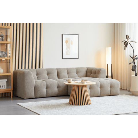 Poppy Chaiselongue Bubble Sofa Sand – Rechtsausführung