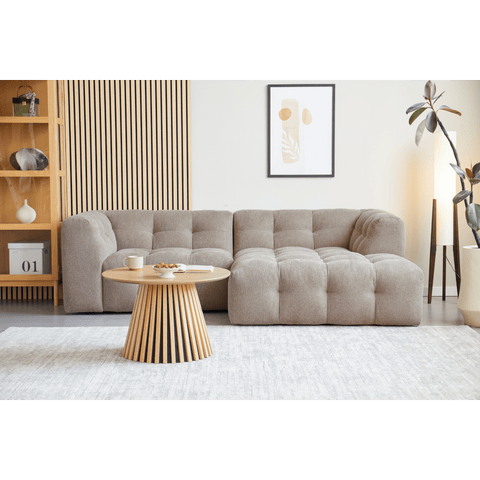 Poppy Chaiselongue Bubble Sofa Sand – Rechtsausführung