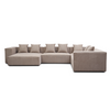Hailey – U-Sofa Modulsofa in Sand mit 4 Modulen – Linksseitige Chaiselongue L: 368 x T: 247 x H: 65 cm