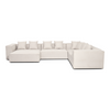Hailey - Wohnlandschaften, Modulsofa in Beige mit 4 Elemente - Chaiselongue, links L: 368 X T: 247 X H: 65 cm