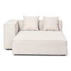 Hailey - Sitzelement für Modulsofa, Linkes Récamierenelement in beige L: 147 X T: 148 X H: 65 Cm