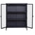 Herman Vitrine - Schwarzes Metall 80x40x105cm